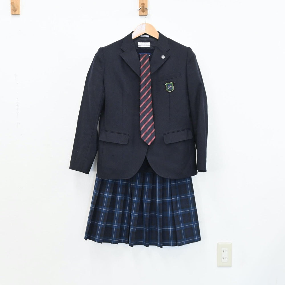 【中古】福岡県 福岡講倫館高等学校 女子制服 6点（ブレザー・ニット・スカート）sf008794