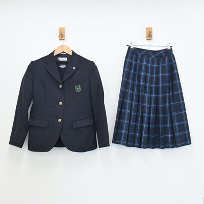 【中古】福岡県 福岡講倫館高等学校 女子制服 6点（ブレザー・ニット・スカート）sf008794