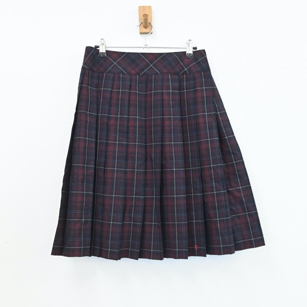 【中古】北海道 立命館慶祥中学校 女子制服 3点（シャツ・スカート）sf008797