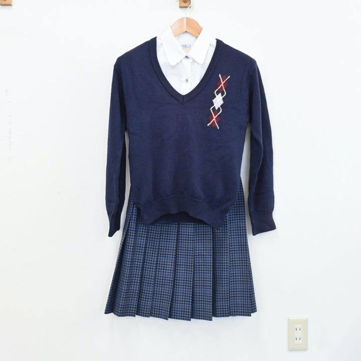 【中古制服】山口県 宇部フロンティア大学付属香川高等学校 女子制服 4点（ブレザー・シャツ・ニット・スカート）sf008810【リサイクル学生服】 |  中古制服通販パレイド