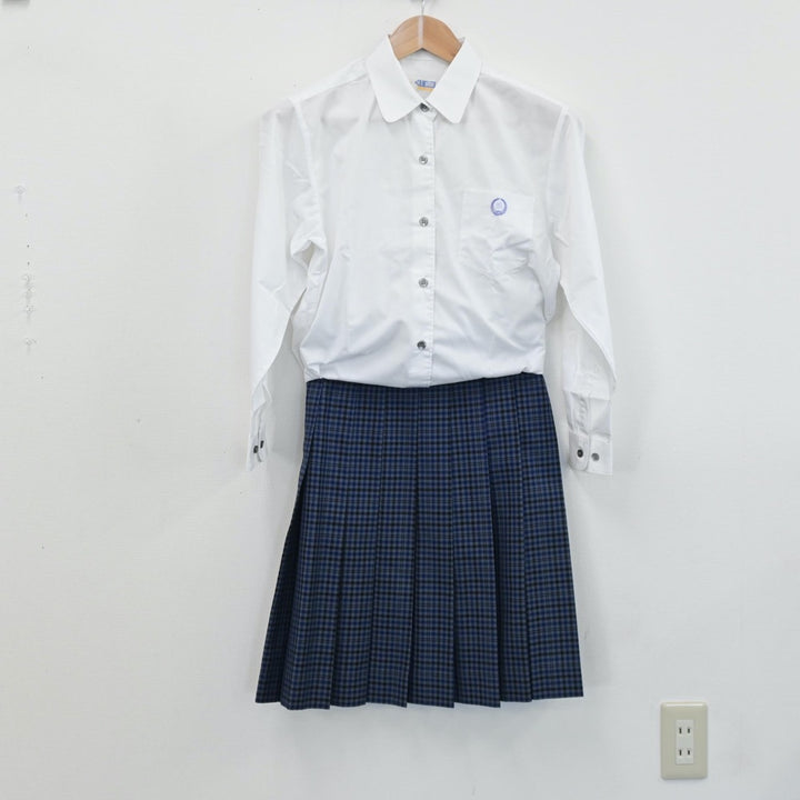 【中古】山口県 宇部フロンティア大学付属香川高等学校 女子制服 4点（ブレザー・シャツ・ニット・スカート）sf008810