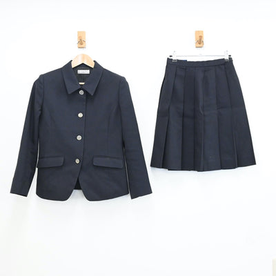 【中古】群馬県 藤岡中央高等学校 女子制服 2点（ブレザー・スカート）sf008819