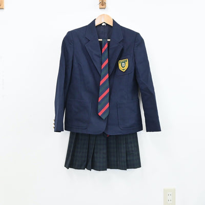 【中古】福岡県 福岡第一高等学校 女子制服 4点（ブレザー・ベスト・スカート）sf008821