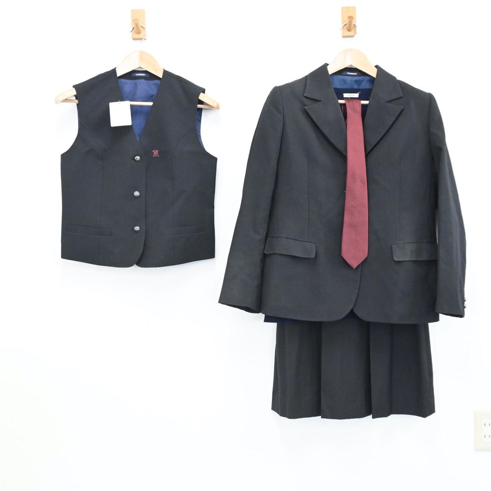 【中古】京都府 京都芸術高等学校 女子制服 8点（ブレザー・ベスト・ニット・スカート）sf008826