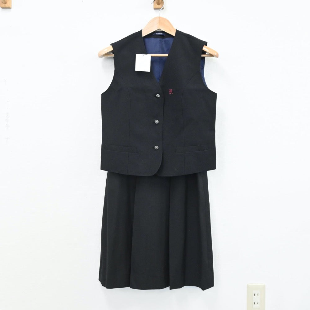 【中古】京都府 京都芸術高等学校 女子制服 8点（ブレザー・ベスト・ニット・スカート）sf008826