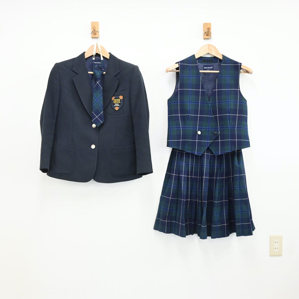 中古制服】栃木県 宇都宮白楊高等学校 女子制服 4点（ブレザー・ベスト