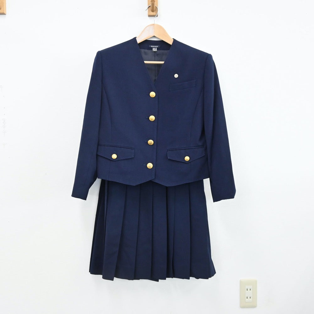 【中古】広島県 安田女子中学高等学校 女子制服 4点（ブレザー・ベスト・スカート）sf008861