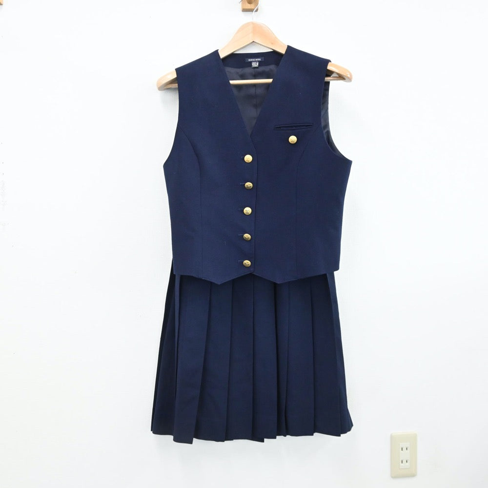 【中古】広島県 安田女子中学高等学校 女子制服 4点（ブレザー・ベスト・スカート）sf008861