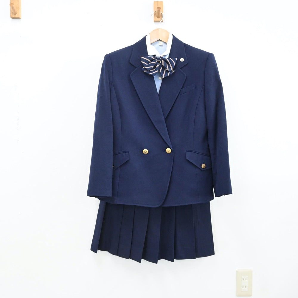 【中古】広島県 安田女子中学高等学校 女子制服 9点（ブレザー・シャツ・ベスト・スカート）sf008866