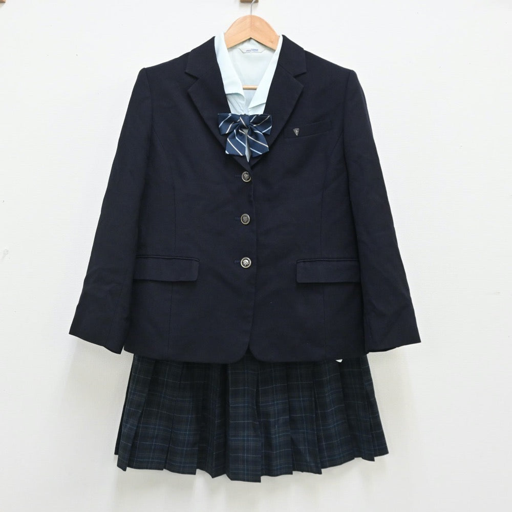 【中古】静岡県 染葉学園東海文化専修学校 女子制服 6点（ブレザー・シャツ・ニット・スカート）sf008890