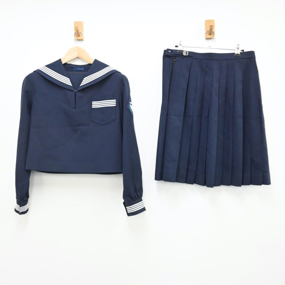 【中古】宮城県 常磐木学園高等学校 女子制服 2点（セーラー服・スカート）sf008911