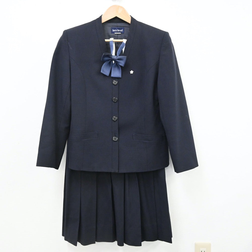 【中古】熊本県 第二高等学校 女子制服 5点（ブレザー・ニット・スカート）sf008916