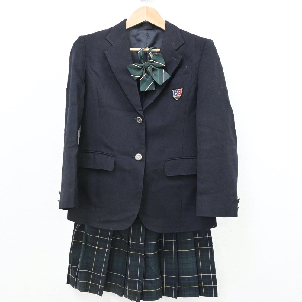 【中古】神奈川県 向上高等学校 女子制服 4点（ブレザー・ニット・スカート）sf008935