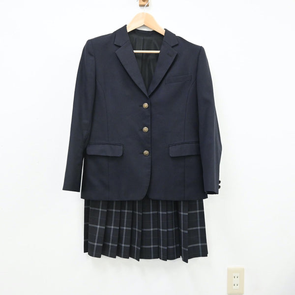 中古制服】東京都 芝商業高等学校 女子制服 7点（ブレザー・ベスト