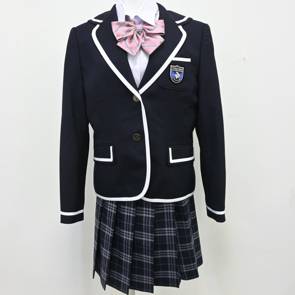 【中古】東京都 N高等学校 女子制服 6点（ブレザー・シャツ・ニット・スカート）sf008969