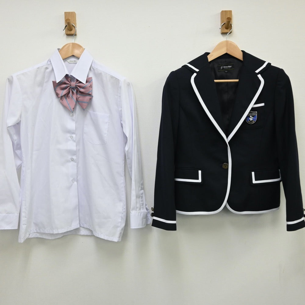 【中古】東京都 N高等学校 女子制服 6点（ブレザー・シャツ・ニット・スカート）sf008969