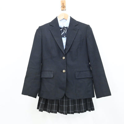 【中古】東京都 足立高等学校 女子制服 4点（ブレザー・シャツ・スカート）sf008993