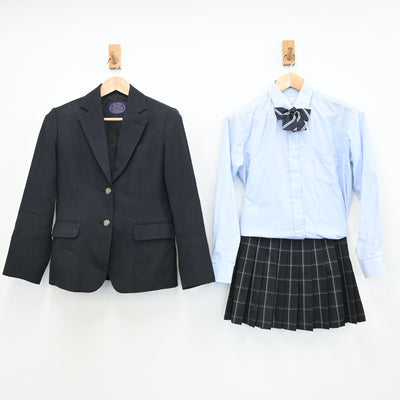 【中古】東京都 足立高等学校 女子制服 4点（ブレザー・シャツ・スカート）sf008993