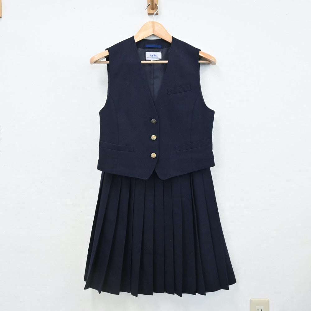 【中古】長野県 高瀬中学校 女子制服 4点（ブレザー・ベスト・ベスト・スカート）sf009029