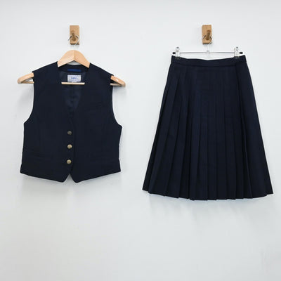 【中古】長野県 高瀬中学校 女子制服 4点（ブレザー・ベスト・ベスト・スカート）sf009029