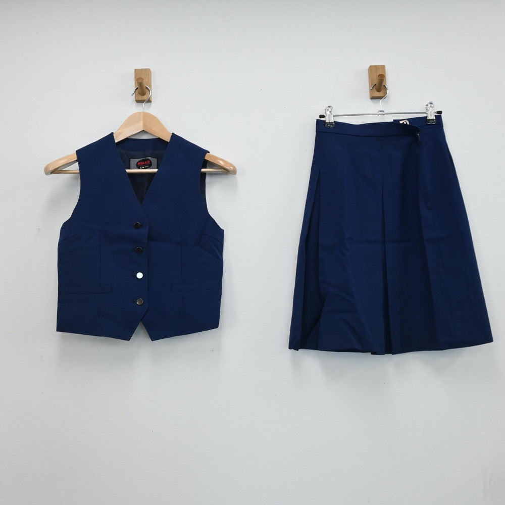 【中古】神奈川県 海老名市立有馬中学校 女子制服 4点（ブレザー・ベスト・スカート）sf009040