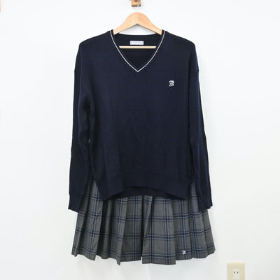 【中古】埼玉県 武南高等学校 女子制服 4点（ブレザー・ニット・スカート）sf009043