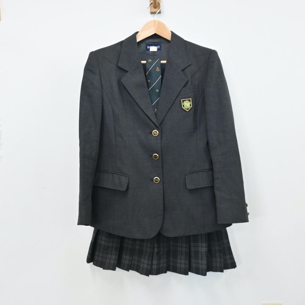 【中古】東京都 府中東高等学校 女子制服 5点（ブレザー・スカート・スカート）sf009047