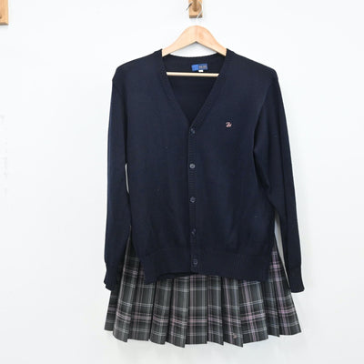 【中古】東京都 富士森高等学校 女子制服 4点（ブレザー・ニット・スカート）sf009048