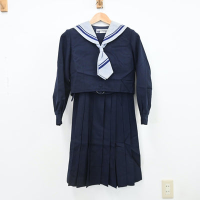 【中古】東京都 足立区立六月中学校 女子制服 3点（セーラー服・ジャンパースカート）sf009057