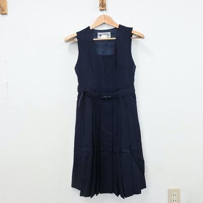 【中古】東京都 足立区立六月中学校 女子制服 3点（セーラー服・ジャンパースカート）sf009057