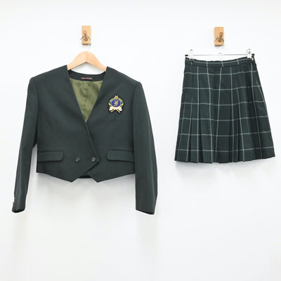 【中古】東京都 深川高等学校 女子制服 3点（ブレザー・スカート）sf009067