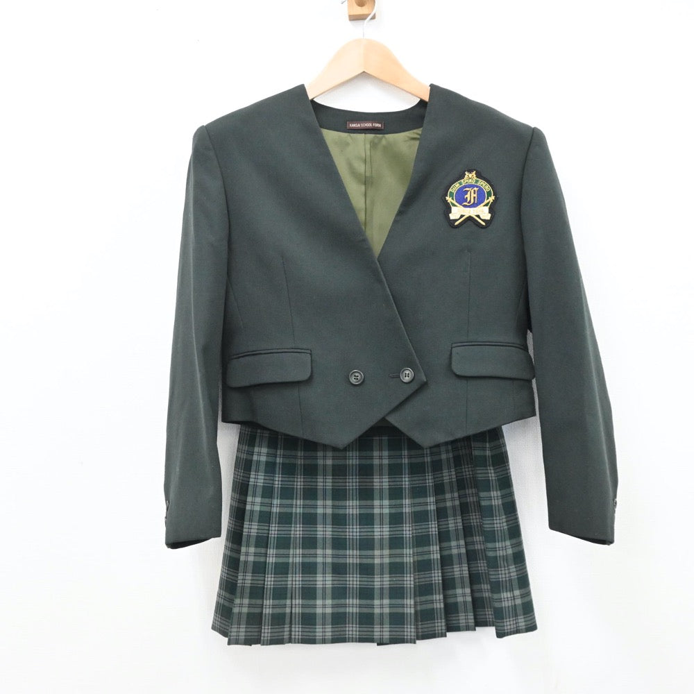 【中古】東京都 深川高等学校 女子制服 3点（ブレザー・スカート）sf009067