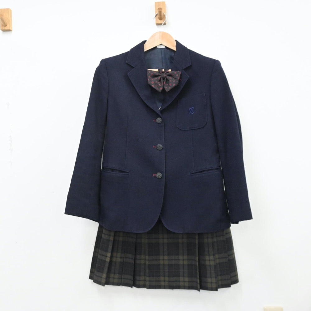 【中古】福岡県 南筑高等学校 女子制服 5点（ブレザー・ニット・スカート）sf009069