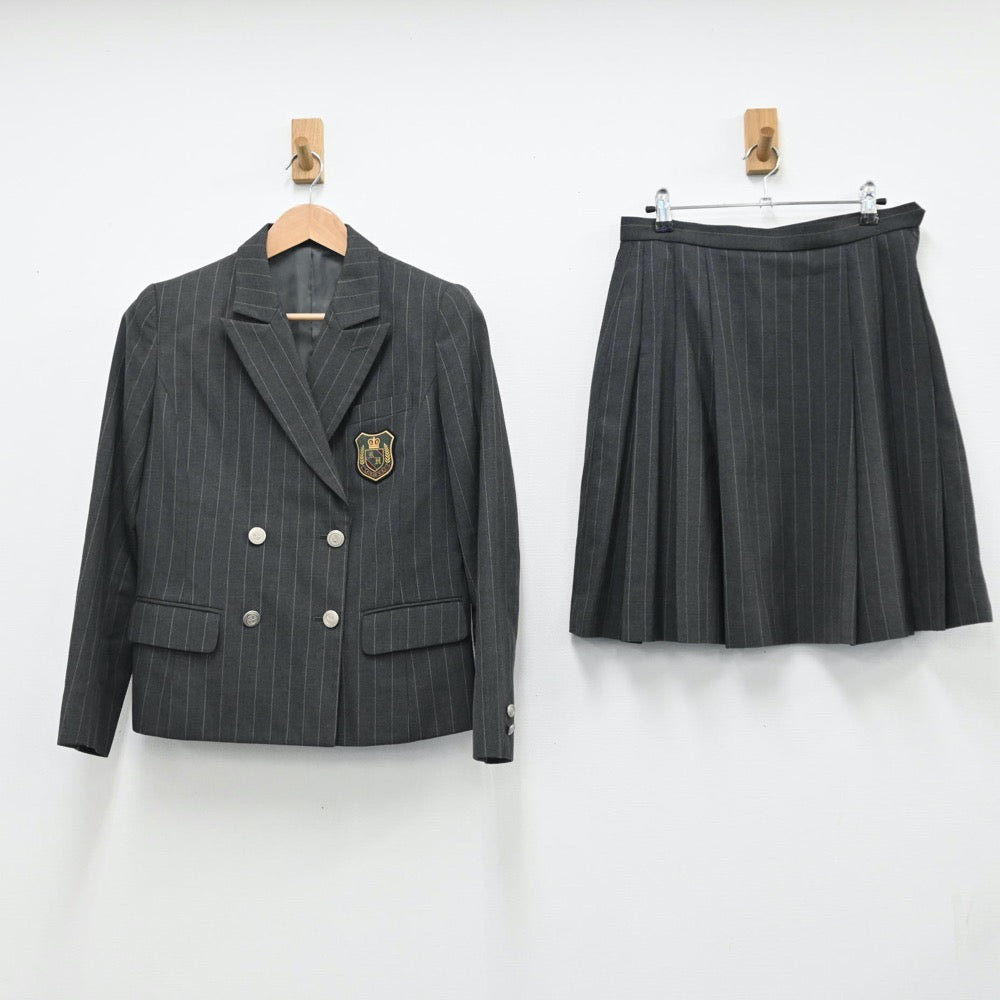 【中古】東京都 錦城高等学校 女子制服 5点（ブレザー・ベスト・スカート）sf009080