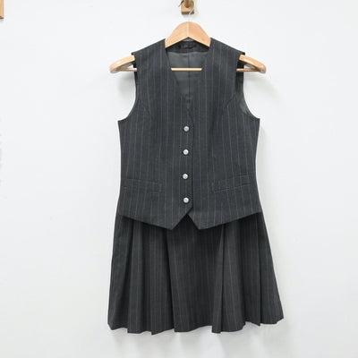 【中古】東京都 錦城高等学校 女子制服 5点（ブレザー・ベスト・スカート）sf009080