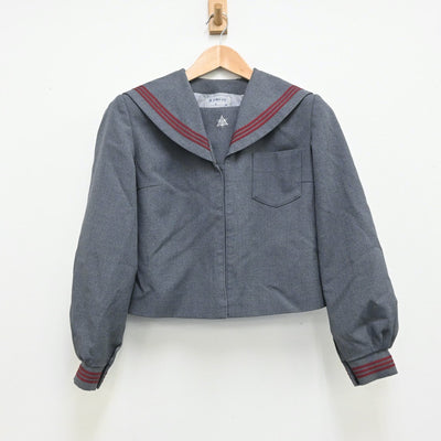 【中古】長野県 信明中学校 女子制服 3点（セーラー服・スカート）sf009084