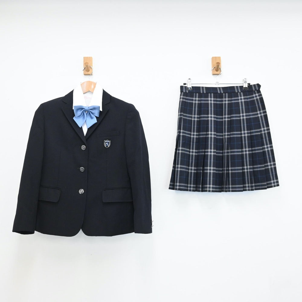 【中古】愛知県 聖カピタニオ女子高等学校 女子制服 6点（ブレザー・シャツ・ニット・スカート）sf009088