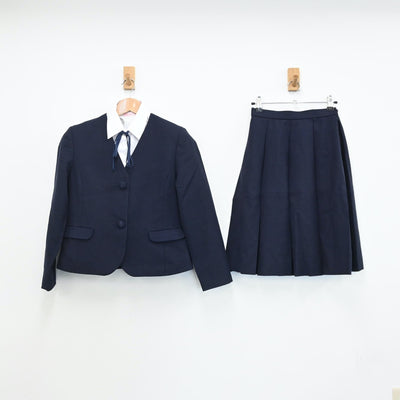 【中古】青森県 十和田工業高等学校 女子制服 4点（ブレザー・シャツ・スカート）sf009091