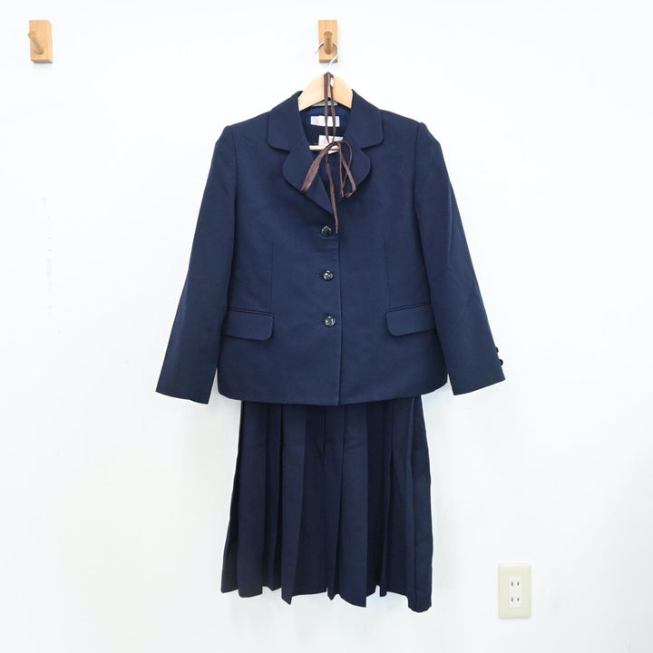 【新品未使用】制服　ジャンパースカート　１３号 中古制服】福岡県 高宮中学校 女子制服 3点（セーラー服