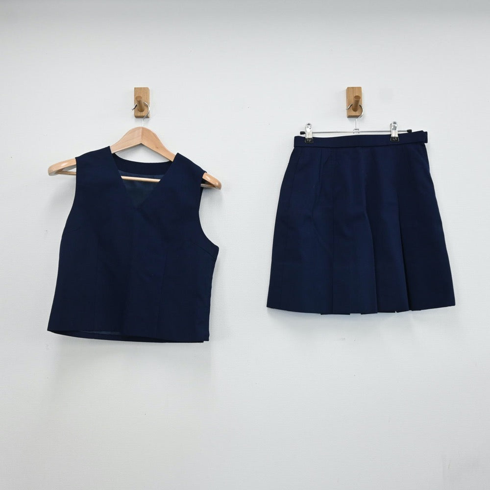 【中古】神奈川県 汲沢中学校 女子制服 3点（ブレザー・ベスト・スカート）sf009123