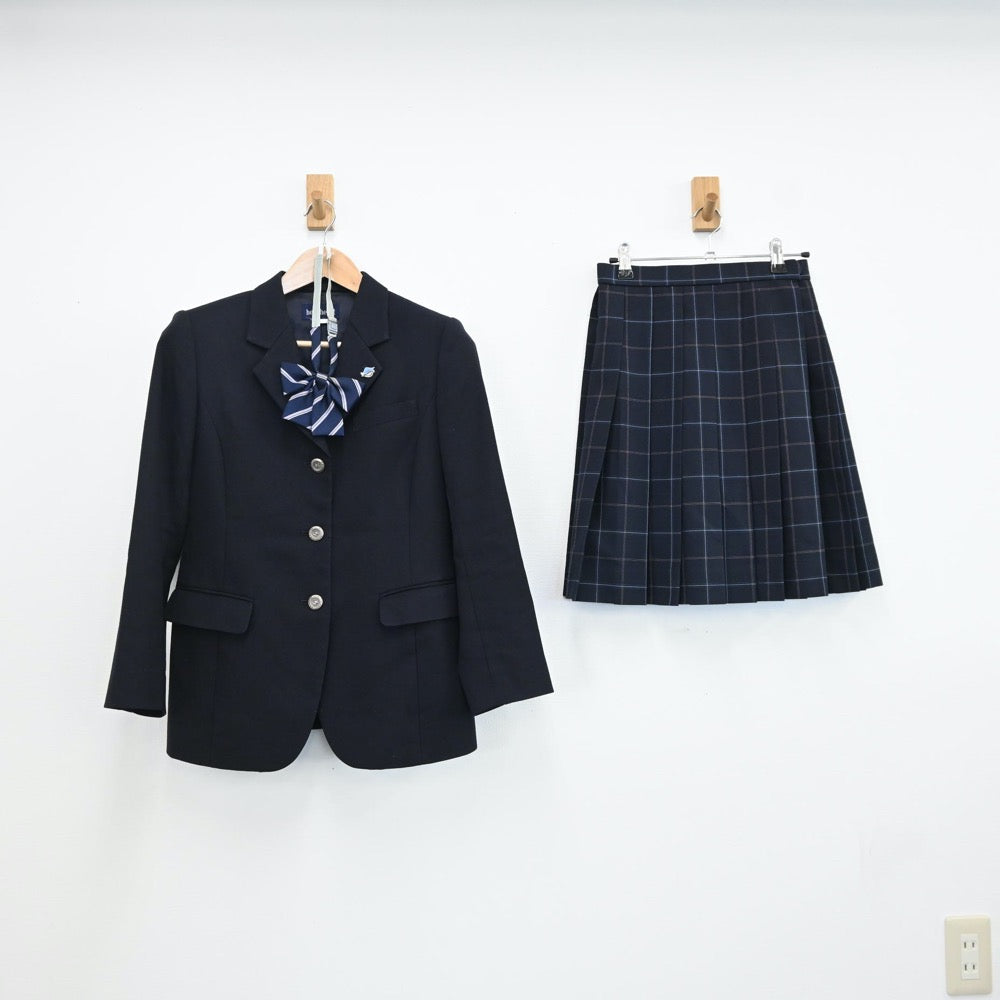 【中古】神奈川県 藤沢清流高等学校 女子制服 5点（ブレザー・スカート）sf009125