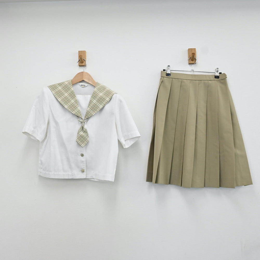 【中古】埼玉県 越谷南高等学校 女子制服 5点（セーラー服・スカート）sf009141