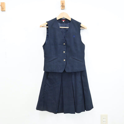 【中古】岡山県 おかやま山陽高等学校 女子制服 4点（ブレザー・ベスト・スカート）sf009145