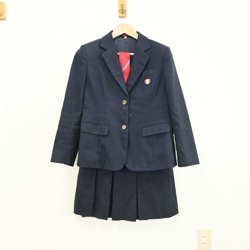 【中古】岡山県 おかやま山陽高等学校 女子制服 3点（ブレザー・スカート）sf009146