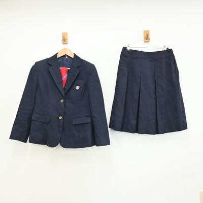 【中古】岡山県 おかやま山陽高等学校 女子制服 3点（ブレザー・スカート）sf009146