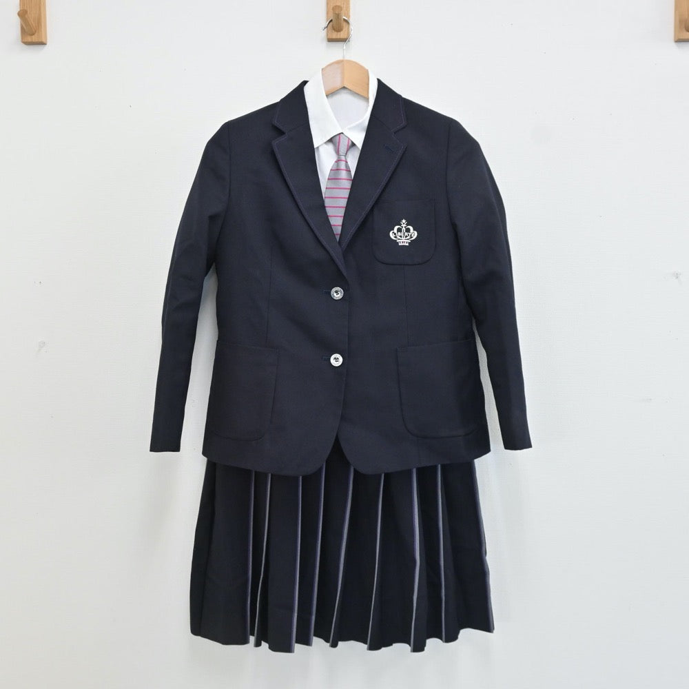 【中古】大阪府 香ヶ丘リベルテ高等学校 女子制服 6点（ブレザー・ニット・シャツ・スカート）sf009199