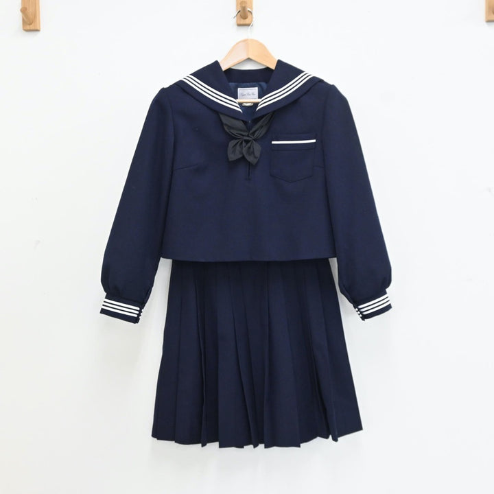 【中古】長野県 長野県長野西高等学校 女子制服 2点（セーラー服・スカート）sf009212