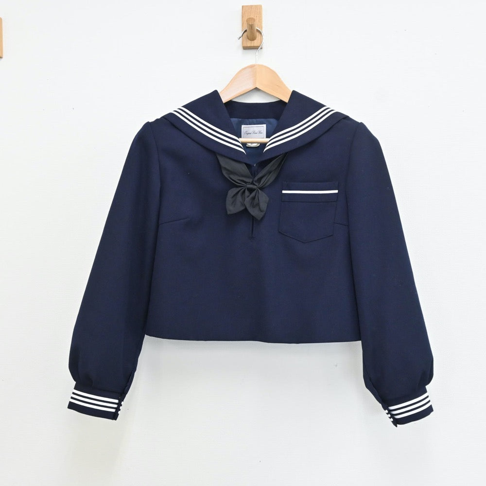 【中古】長野県 長野県長野西高等学校 女子制服 2点（セーラー服・スカート）sf009212