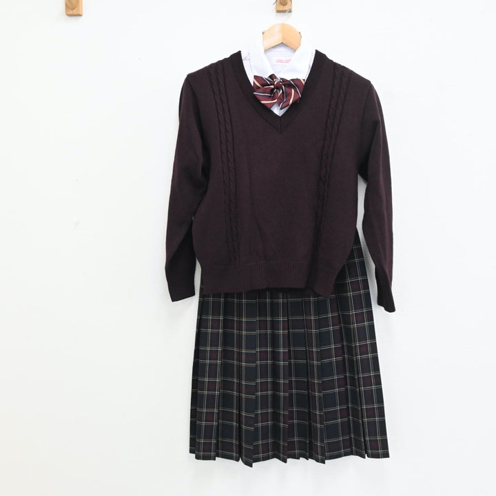 中古制服】兵庫県 兵庫県立明石高等学校 女子制服 6点（ブレザー・ニット・シャツ・スカート）sf009241【リサイクル学生服】 | 中古制服 通販パレイド