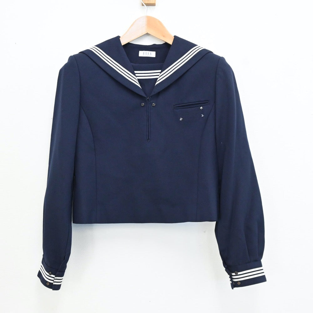 中古】新潟県 小千谷中学校 女子制服 4点 (セーラー服・スカート